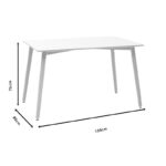 Τραπέζι Cuba pakoworld MDF sonoma-μαύρο 120x70x76εκ - Image 4