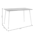 Τραπέζι Cuba pakoworld MDF sonoma-λευκό 120x80x75εκ - Image 5