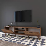 Έπιπλο τηλεόρασης Sabian pakoworld καρυδί 180x35x48,5εκ - Image 3