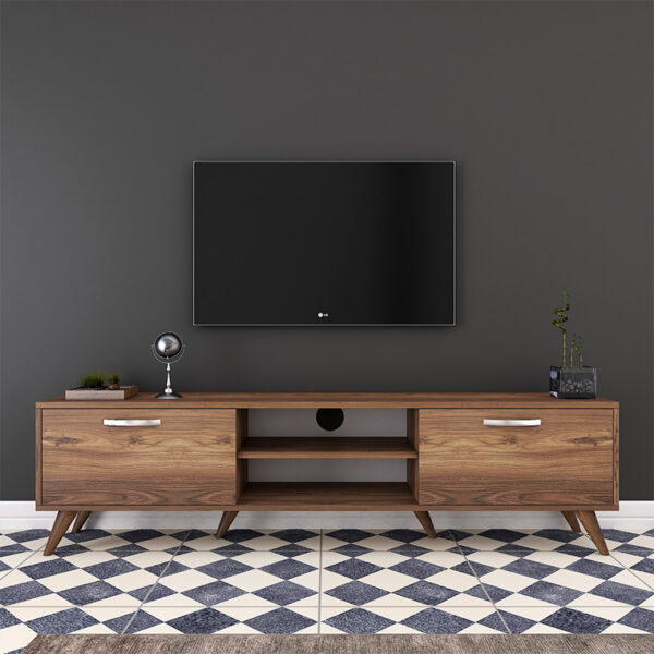 Έπιπλο τηλεόρασης Sabian pakoworld καρυδί 180x35x48,5εκ - Image 4