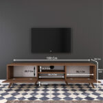 Έπιπλο τηλεόρασης Sabian pakoworld καρυδί 180x35x48,5εκ - Image 6