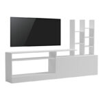 Σύνθετο σαλονιού Seruno pakoworld σε λευκή απόχρωση 170x25x100εκ