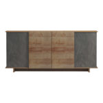 Μπουφές Zafore  pakoworld σε oak-γκρι μαρμάρου 180x45x80εκ - Image 3