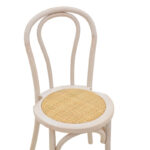 Καρέκλα στοιβαζόμενη Βιέννης Azhel pakoworld white wash ξύλο οξιάς-έδρα φυσικό rattan 41x50x89εκ - Image 5
