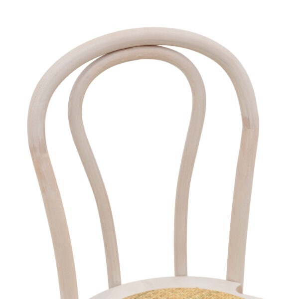 Καρέκλα στοιβαζόμενη Βιέννης Azhel pakoworld white wash ξύλο οξιάς-έδρα φυσικό rattan 41x50x89εκ - Image 6