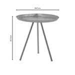 Βοηθητικό τραπέζι Jacksie Inart χρυσό μέταλλο Φ51x54εκ - Image 4