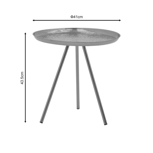Βοηθητικό τραπέζι Jacksie Inart χρυσό μέταλλο Φ51x54εκ - Image 4