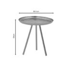 Βοηθητικό τραπέζι Jacksie Inart γκρι-χρυσό μέταλλο Φ41x43.5εκ - Image 4