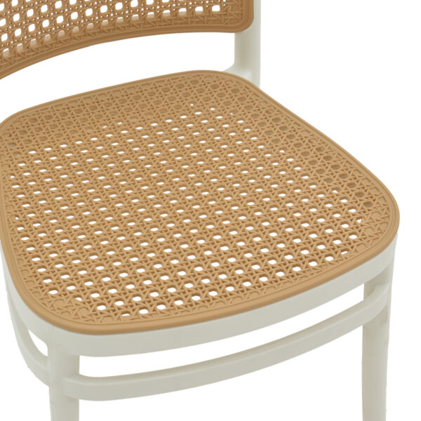 Καρέκλα Nereus pakoworld pp φυσικό-λευκό 45x43x84εκ - Image 7