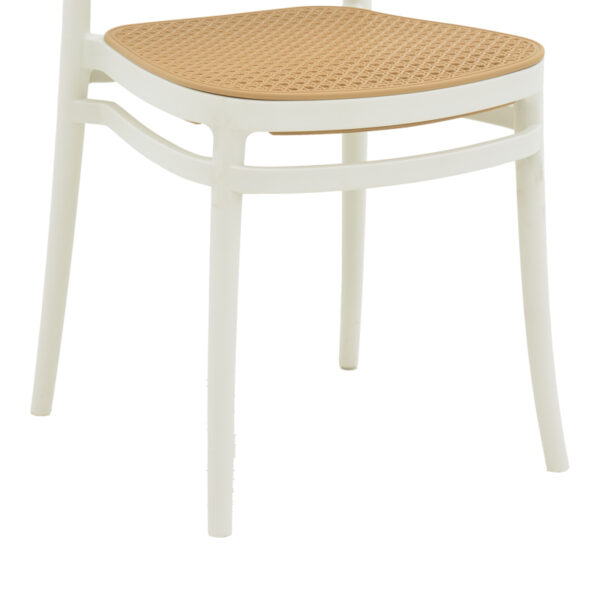 Καρέκλα Nereus pakoworld pp φυσικό-λευκό 45x43x84εκ - Image 8