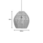 Φωτιστικό οροφής Irden Inart rattan σε φυσική απόχρωση Φ50x40εκ - Image 3