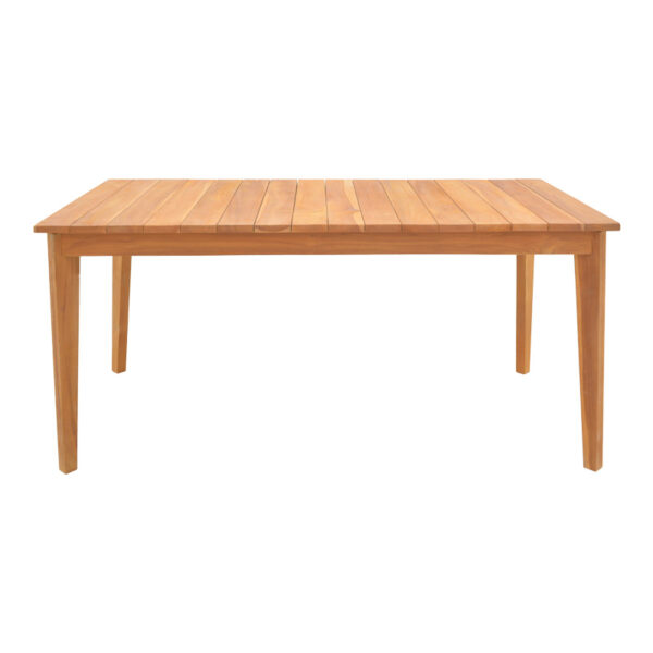 Τραπέζι Ory pakoworld teak ξύλο σε φυσική απόχρωση 160x80x75εκ - Image 2