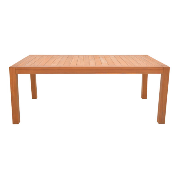 Τραπέζι Vocaly pakoworld teak ξύλο σε φυσική απόχρωση 200x100x75εκ - Image 2