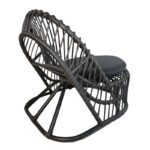 Πολυθρόνα Tromso paakoworld pe rattan σε μαύρη απόχρωση με μαύρο μαξιλάρι 80x85x98εκ - Image 2