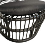 Πολυθρόνα Tromso paakoworld pe rattan σε μαύρη απόχρωση με μαύρο μαξιλάρι 80x85x98εκ - Image 7