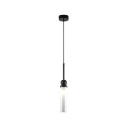 Inlight Κρεμαστό φωτιστικό LED 1xG9 από μαύρο μέταλλο και plexiglass D:49x200cm (4074-Black)