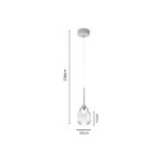 Inlight Κρεμαστό φωτιστικό LED 10W από χρυσαφί μέταλλο και ακρυλικό D:10x200cm (4077-1) - Image 3