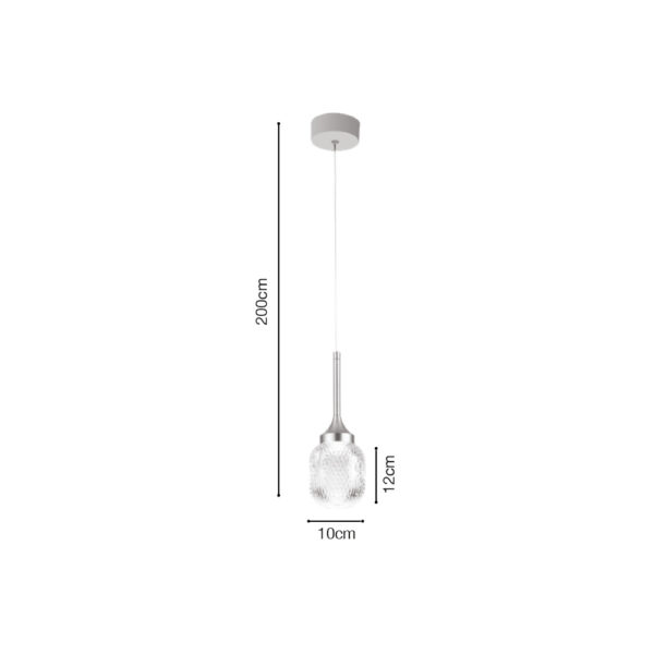 Inlight Κρεμαστό φωτιστικό LED 10W από χρυσαφί μέταλλο και ακρυλικό D:10x200cm (4077-1) - Image 3
