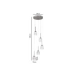 Inlight Κρεμαστό φωτιστικό LED 5*10W από χρυσαφί μέταλλο και ακρυλικό D:30x200cm (4077-5-Golden) - Image 4