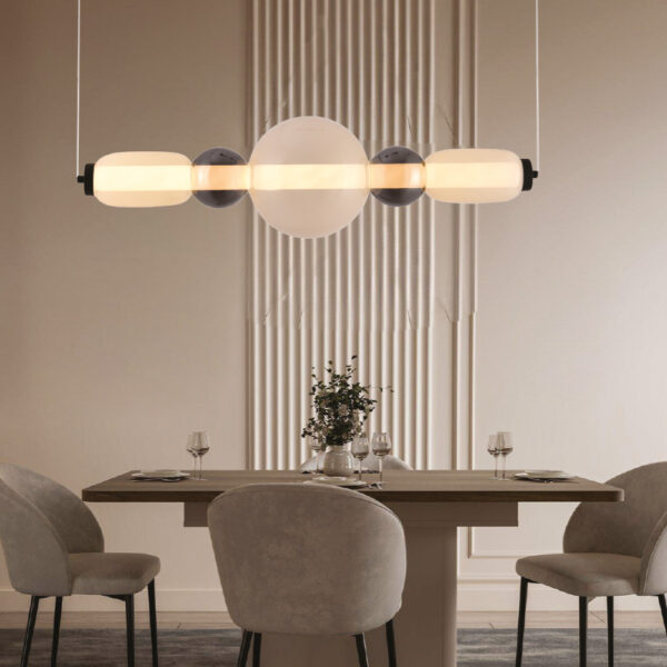 Inlight Κρεμαστό φωτιστικό LED 50W από γυαλί D:80x20cm (4078-Smoky) - Image 3