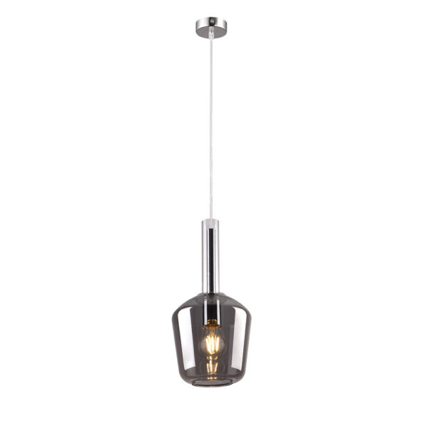 Inlight Κρεμαστό φωτιστικό από φιμέ γυαλί 1XE27 D:18x36cm (4079)