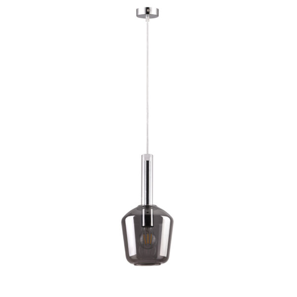 Inlight Κρεμαστό φωτιστικό από φιμέ γυαλί 1XE27 D:18x36cm (4079) - Image 2