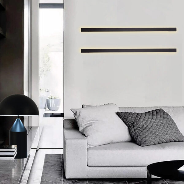 Inlight Επιτοίχιο φωτιστικό LED 14W 3000Κ από μαύρο μέταλλο (43042-BL) - Image 2