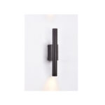 Inlight Επιτοίχιο φωτιστικό LED 2*5W 3000K σε μαύρη απόχρωση απο αλουμίνιο D:30x6cm (43061-Black) - Image 3