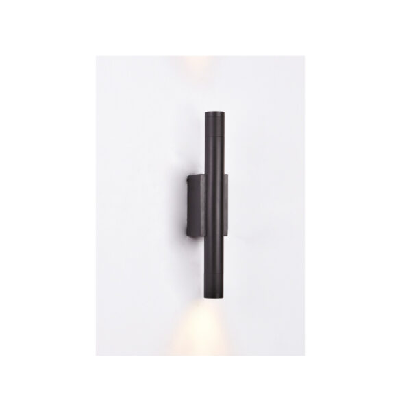 Inlight Επιτοίχιο φωτιστικό LED 2*5W 3000K σε μαύρη απόχρωση απο αλουμίνιο D:30x6cm (43061-Black) - Image 3
