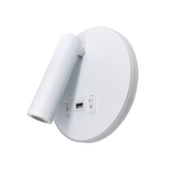 Inlight Επιτοίχιο φωτιστικό LED 12W 3000K από λευκό μέταλλο D:14cm (43418-WH)