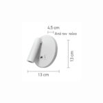 Inlight Επιτοίχιο φωτιστικό LED 12W 3000K από λευκό μέταλλο D:14cm (43418-WH) - Image 2