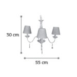 κρύσταλλα και υφασμάτινο καπέλο 3XE14 D:55cm  (5010-3)