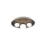 InLight Πλαφονίερα οροφής LED 30W 3000K και 3XG9 σε μαύρο χρώμα D:50cm (6089-BL)