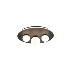InLight Πλαφονίερα οροφής LED 30W 3000K και 3XG9 σε μαύρο χρώμα D:50cm (6089-BL)