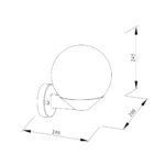 it-Lighting Evelyn Outdoor Wall Lamp Black 1xE27 D:200x240x245mm (80205314) - Image 2