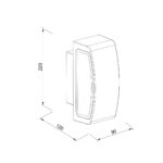 it-Lighting Winona 1xΕ27 Outdoor Up-Down Wall Lamp Black D:90x120x220mm (80205414) - Image 2