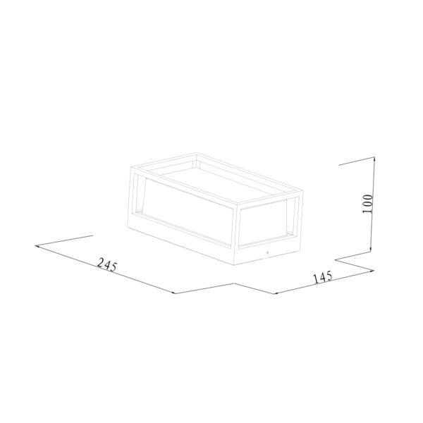 it-Lighting Zar Outdoor Wall Lamp Black 1xE27 D:100x145x245mm (80205614) - Image 2