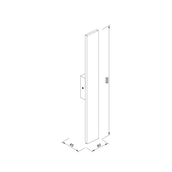 it-Lighting Allatoona LED 10W 3000K Outdoor Wall Lamp Black D:45x80x600 mm (80205711) - Image 2