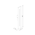 it-Lighting Barton LED 15W 3000K Outdoor Wall Lamp Black D:45x80x600 mm (80205911) - Image 2