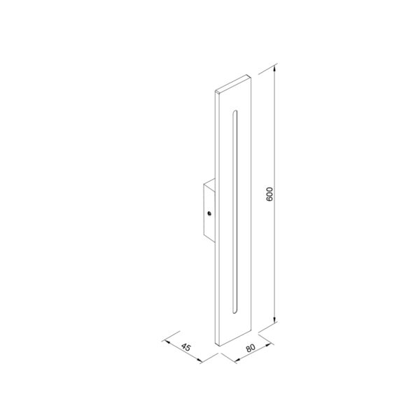 it-Lighting Barton LED 15W 3000K Outdoor Wall Lamp Black D:45x80x600 mm (80205911) - Image 2