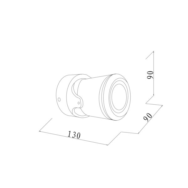 it-Lighting Crescent 1xGU10 Outdoor Spot White D:90x90x130mm (80206024) - Image 2