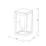 it-Lighting Annie Outdoor Wall Lamp Black 1xE27 D:150x160x270mm (80206114) - Image 2