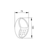 8W 2700K | 6500K Solar Outdoor Wall Lamp Black D:120x75x41mm (80206810S)