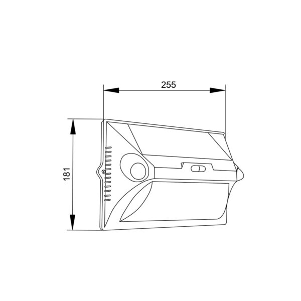 it-Lighting Teal LED 10W Solar Outdoor Wall Lamp Black D:255 x 181mm (80207111S) - Image 3