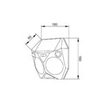 it-Lighting Tortoise LED 6W 3000K Solar Outdoor Wall Lamp Black D:160x160x60mm (80207211S) - Image 2