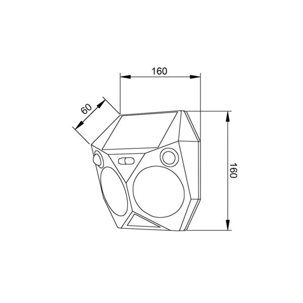 it-Lighting Tortoise LED 6W 3000K Solar Outdoor Wall Lamp Black D:160x160x60mm (80207211S) - Image 2