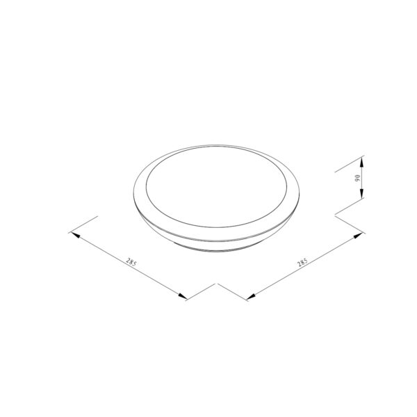 it-Lighting Champlain 1xE27 Outdoor Ceiling Light Anthracite D:90x285x285mm (80300844) - Image 2
