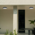 it-Lighting Champlain 1xE27 Outdoor Ceiling Light Anthracite D:90x285x285mm (80300844) - Image 4
