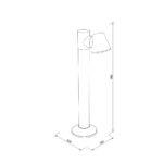 it-Lighting Shasta 1xGU10 Outdoor Pole Light Black D:150x230x600mm (80400714) - Image 2