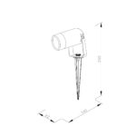 it-Lighting Erling 1xGU10 Outdoor Spike Light Black D:62x140x250mm (80600314) - Image 2